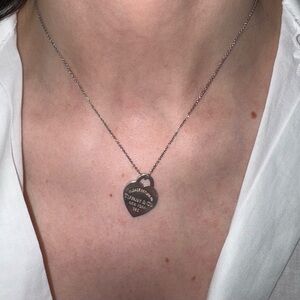 Tiffany & Co. Silver Heart Charm Necklace